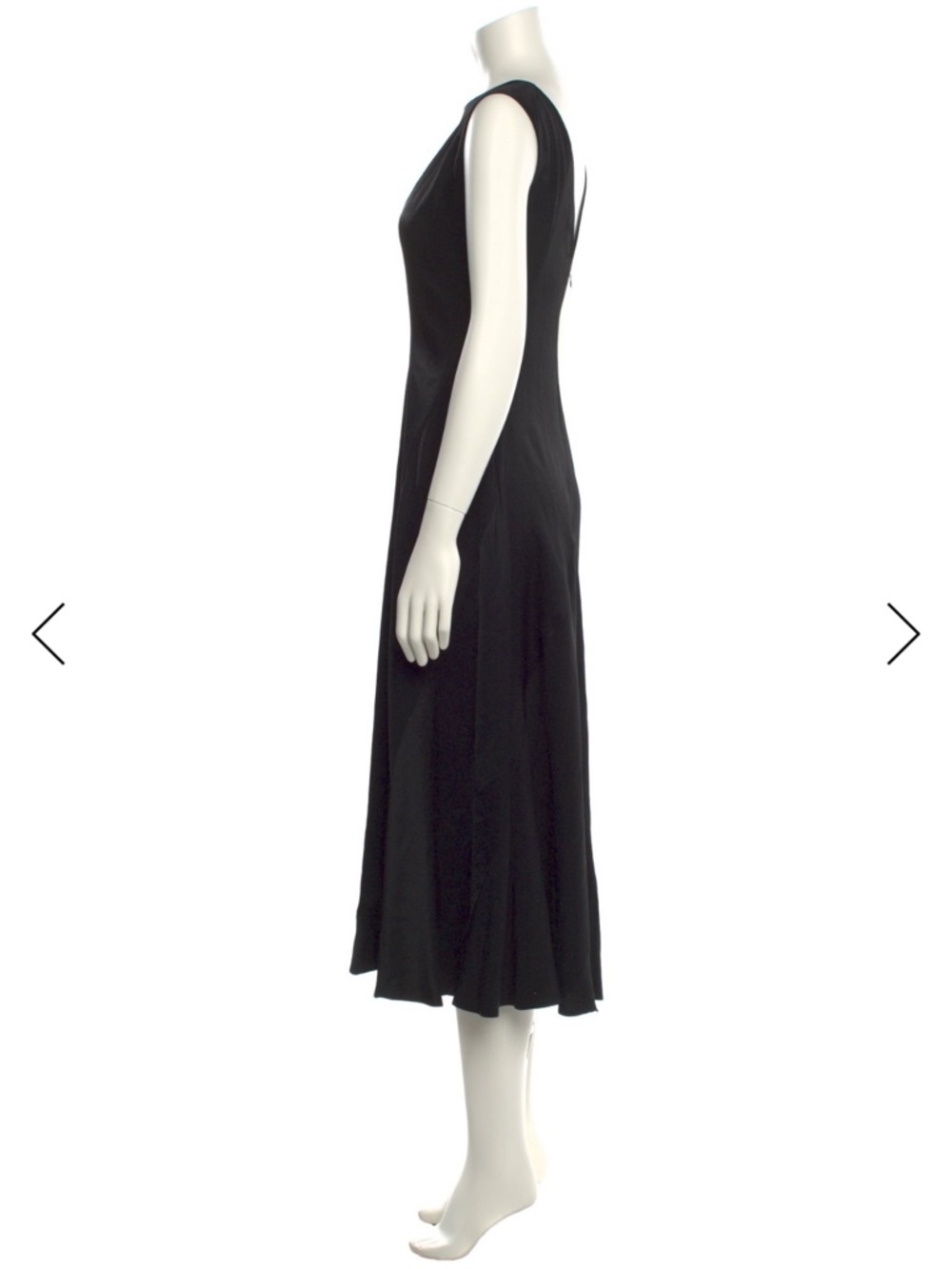Tory Burch Sleeveless Black Midi Dress - Classic Elegant Style - Picture 2 of 3